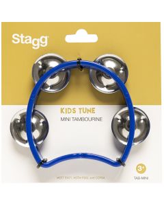 Stagg Cutaway Tambourine 4 Jingles, Blue