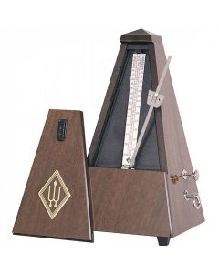 Wittner W814 Wooden Pyramid Metronome with Bell, High Gloss Solid Walnut