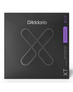 D'Addario XTABR1152 XT 80/20 Bronze Acoustic Guitar Strings, Custom Light, 11-52