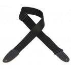 Levy's M8-BLK SoftHand Polypropylene With Leather Ends Black Guitar Strap