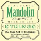 D'Addario 80/20 Bronze Mandolin Strings, Light, 10-34