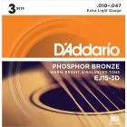 D'Addario Phosphor Bronze Extra Light 3D Set