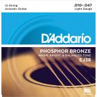 D'Addario Phosphor Bronze 12 String Light