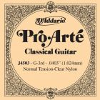 D'Addario Pro-Arte Nylon Classical Guitar Single String, Normal Tension, Third String